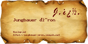 Jungbauer Áron névjegykártya